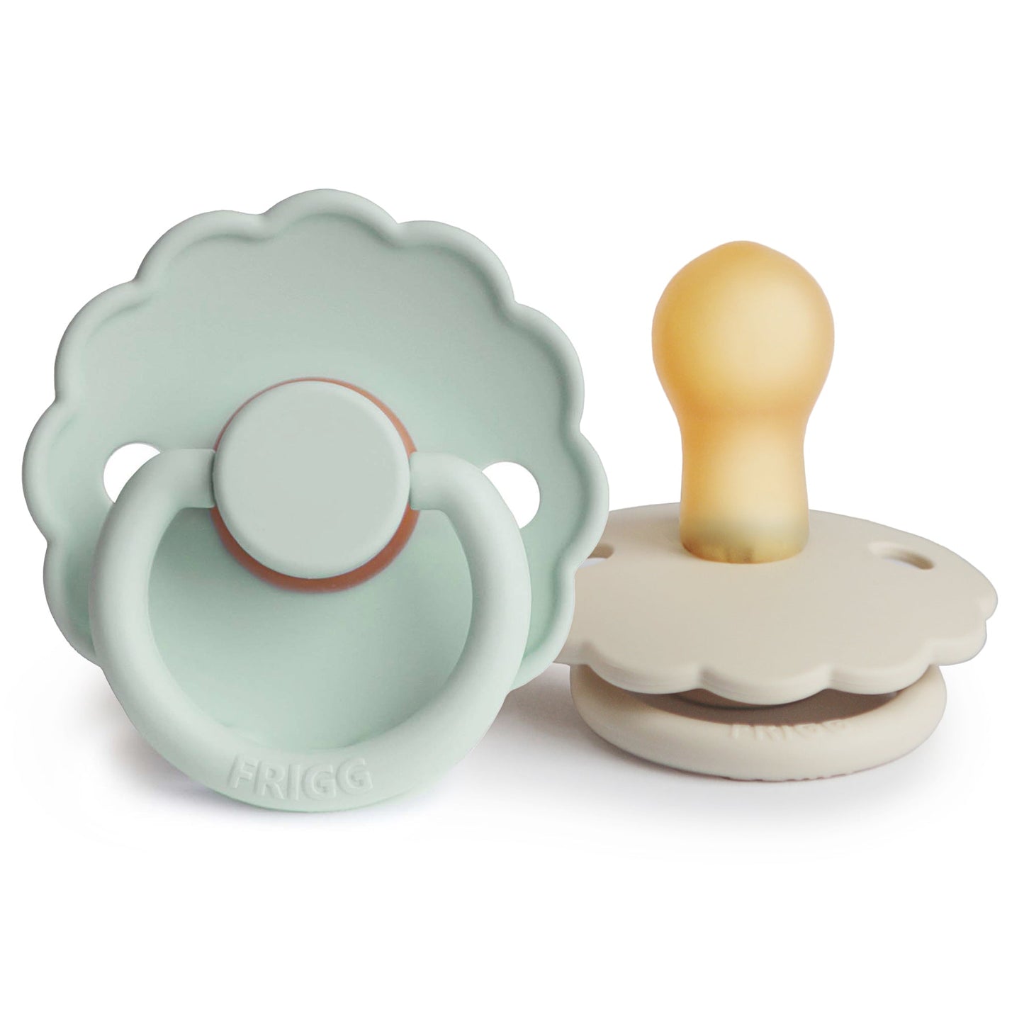 Mushie FRIGG Daisy Pacifier 2-Pack – Natural Rubber