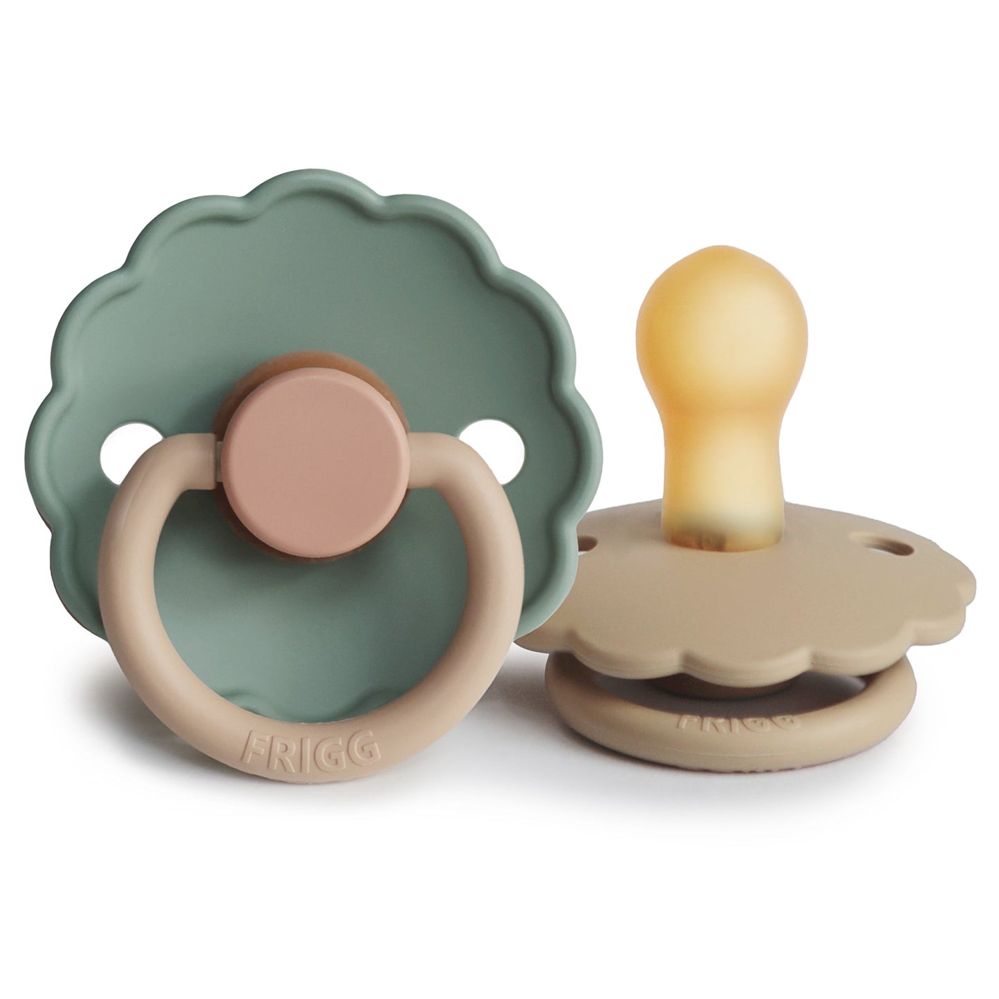 Mushie FRIGG Daisy Pacifier 2-Pack – Natural Rubber