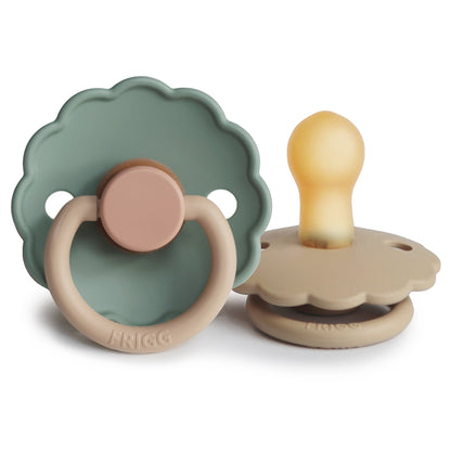 Mushie FRIGG Daisy Pacifier 2-Pack – Natural Rubber