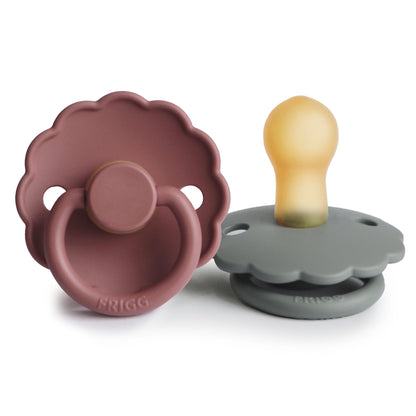 Mushie FRIGG Daisy Pacifier 2-Pack – Natural Rubber