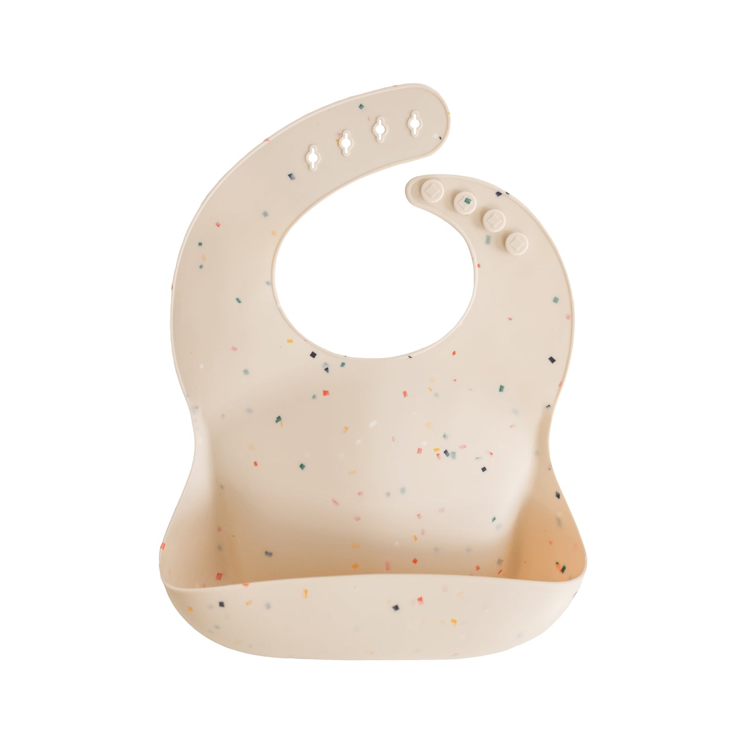 Mushie Silicone Baby Bib – Adjustable Catch-All