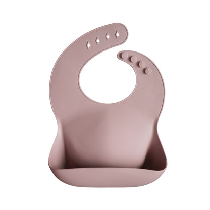 Mushie Silicone Baby Bib – Adjustable Catch-All