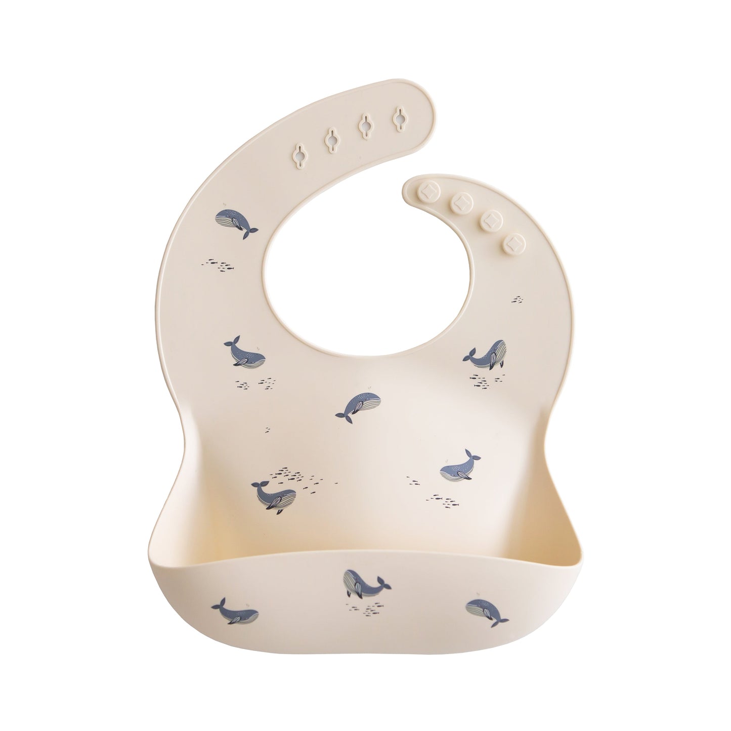 Mushie Silicone Baby Bib – Adjustable Catch-All