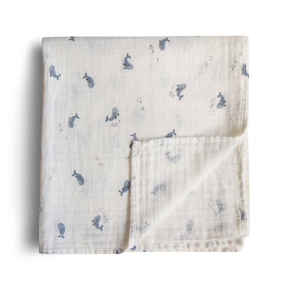 Mushie Muslin Swaddle Blanket – Organic Cotton