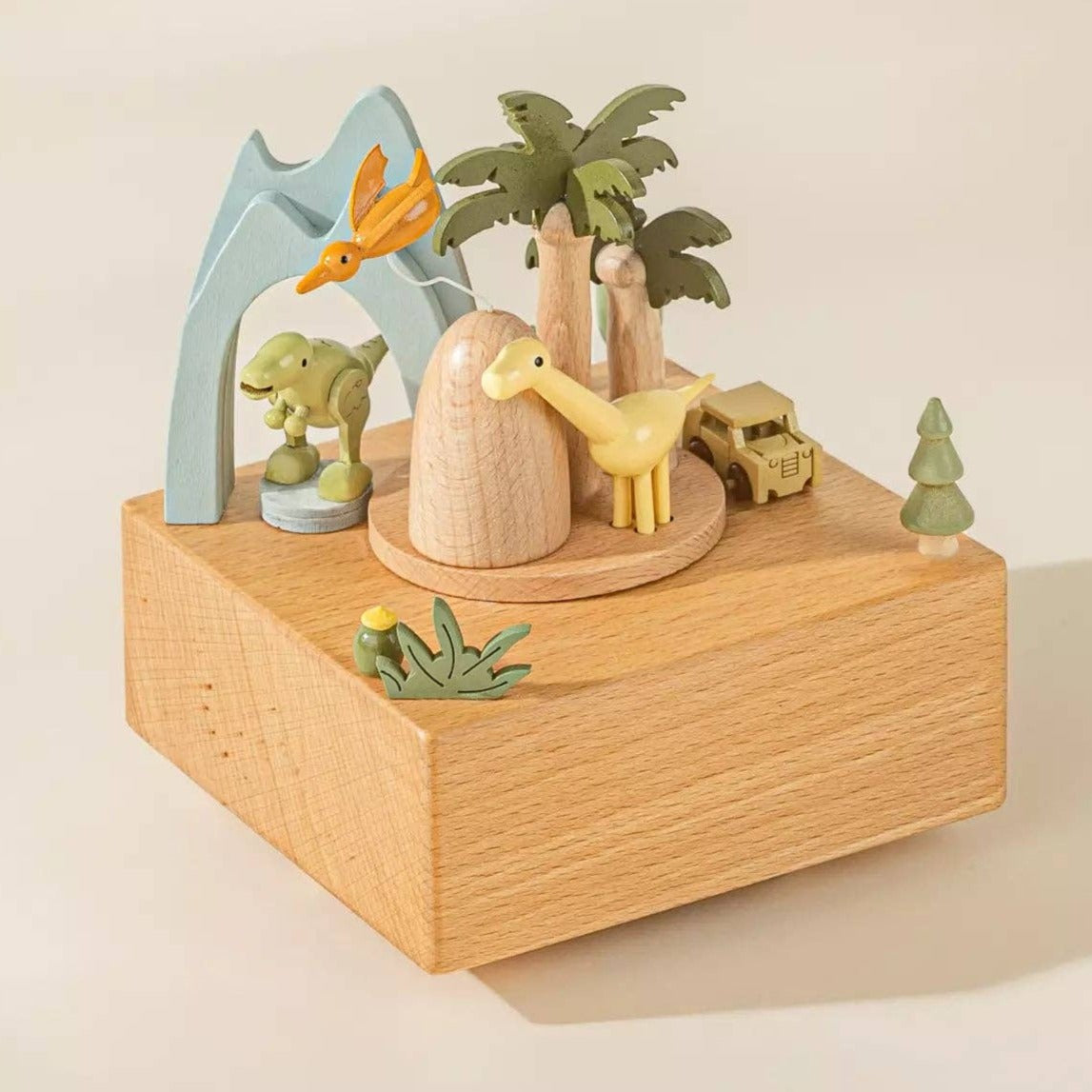 Wooden Music Box - Dinosaur World